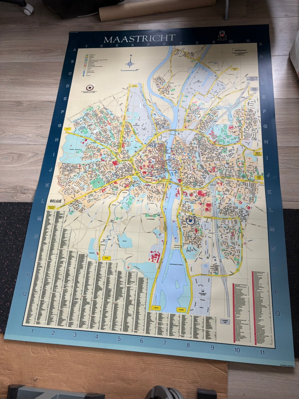 Grote originele stadsplattegrond Maastricht JCDecaux, poster, Verzenden, A4 of kleiner, Film en Tv