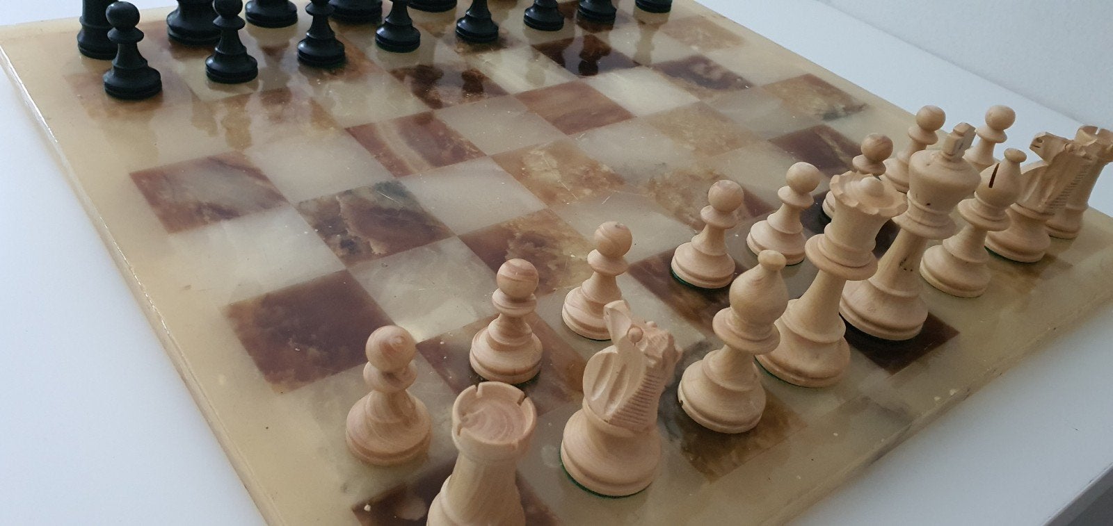 Vintage Schaakspel Jaren '70 - Onyx/Marmer/Albast, Ophalen