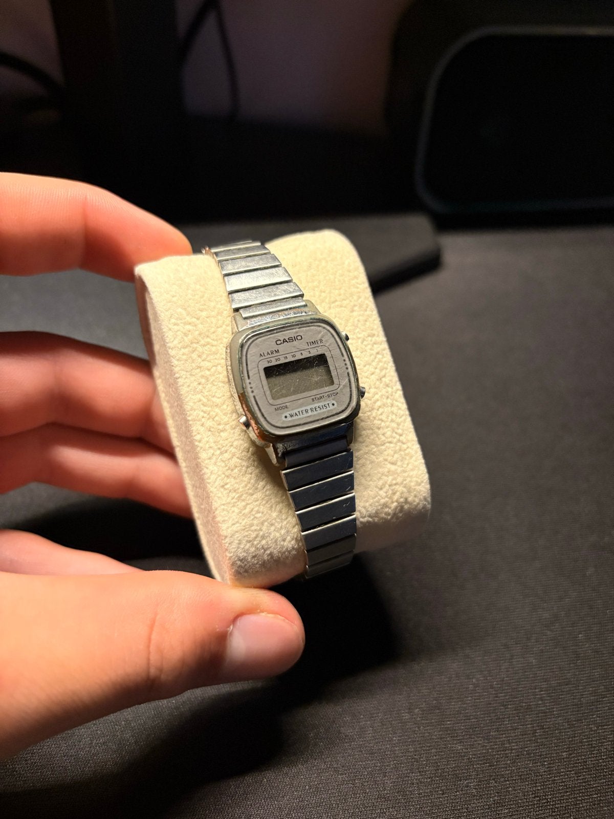 Vintage Casio horloge (werking onbekend), Sieraden, Tassen en Uiterlijk, Horloges | Dames, Overige merken, Gebruikt, Staal, Polshorloge