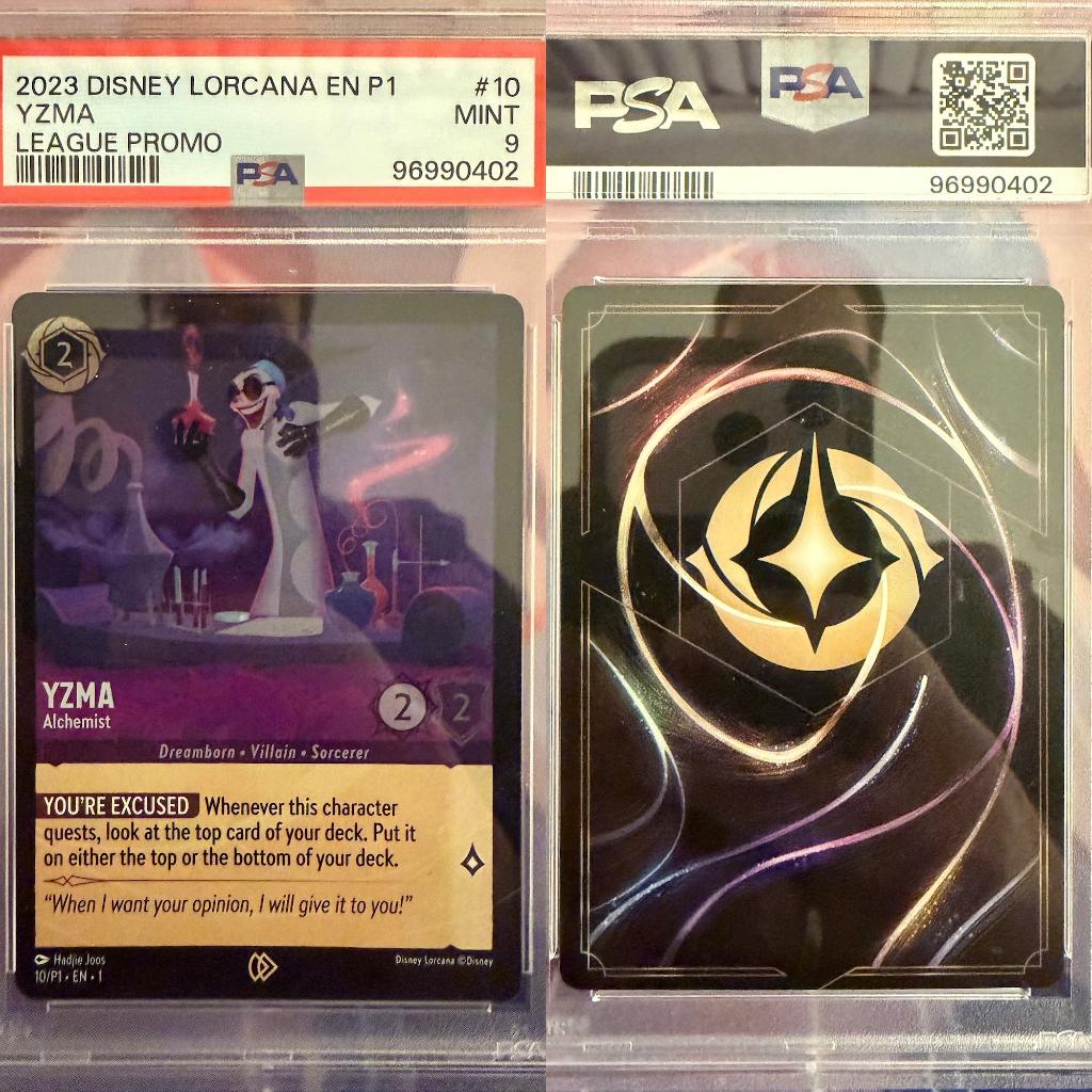 Disney Lorcana Promo - P1-010 - Yzma - Alchemist - PSA Grade, Ophalen of Verzenden, Nieuw, Losse kaart, Foil