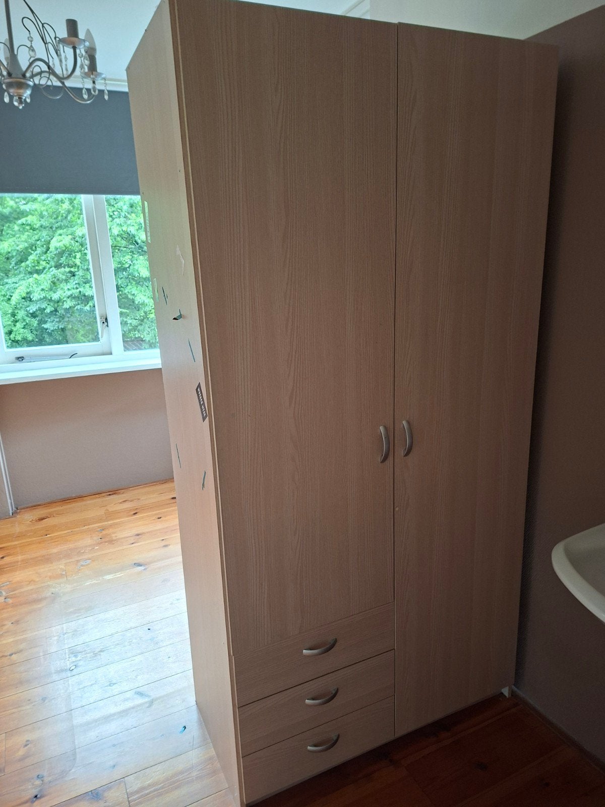 Kledingkast met lades en hangruimte - 200x100x50 cm, Ophalen, Gebruikt, 50 tot 75 cm, 200 cm of meer