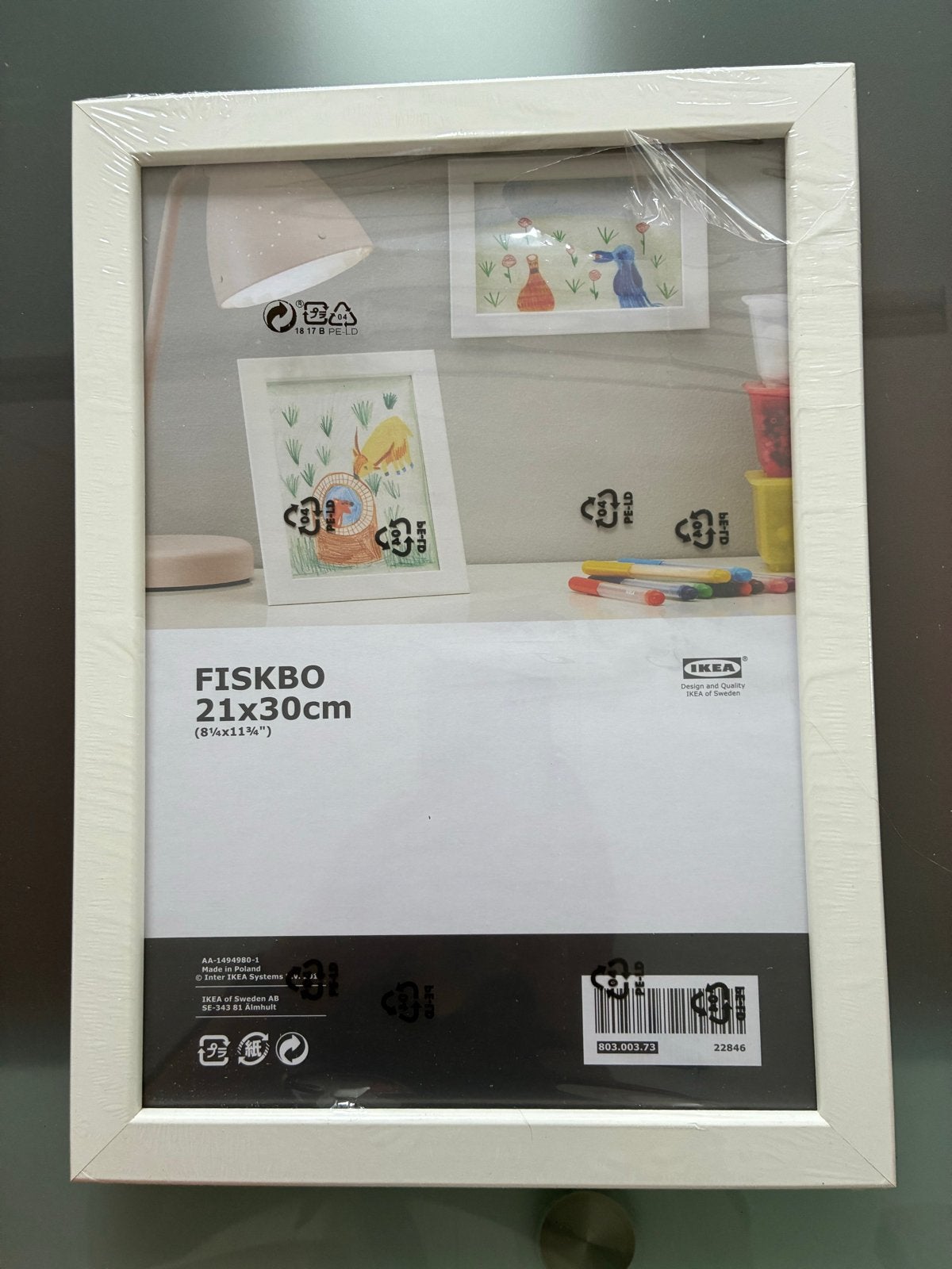 IKEA FISKBO Fotolijst Wit 21x30cm - Nieuw in verpakking, Kunststof, Nieuw, Ophalen of Verzenden, Fotolijst