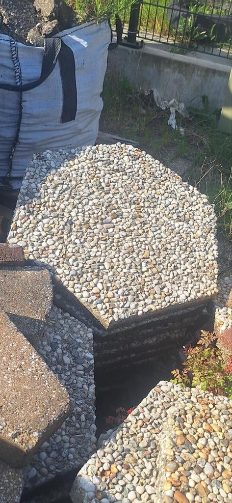 Zeskanten grindtegels voor tuin of pad, Overige materialen, Gebruikt, Ophalen of Verzenden, Grind