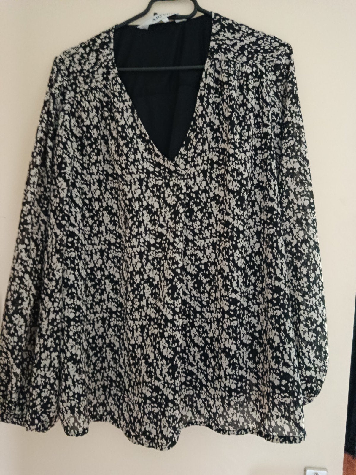 Anytime blouse maat 44, zwart-wit print, Zwart, Maat 42/44 (L), Anytime, Ophalen of Verzenden