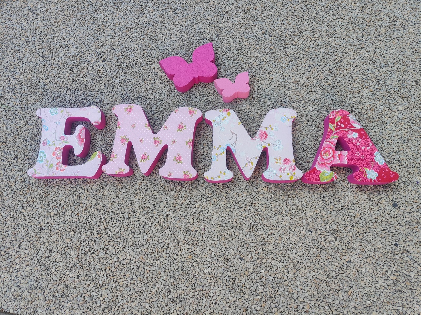 EMMA Piepschuim Letters met Vlinders - Pip Behang, Ophalen, Overige merken, Zo goed als nieuw, Wanddecoratie