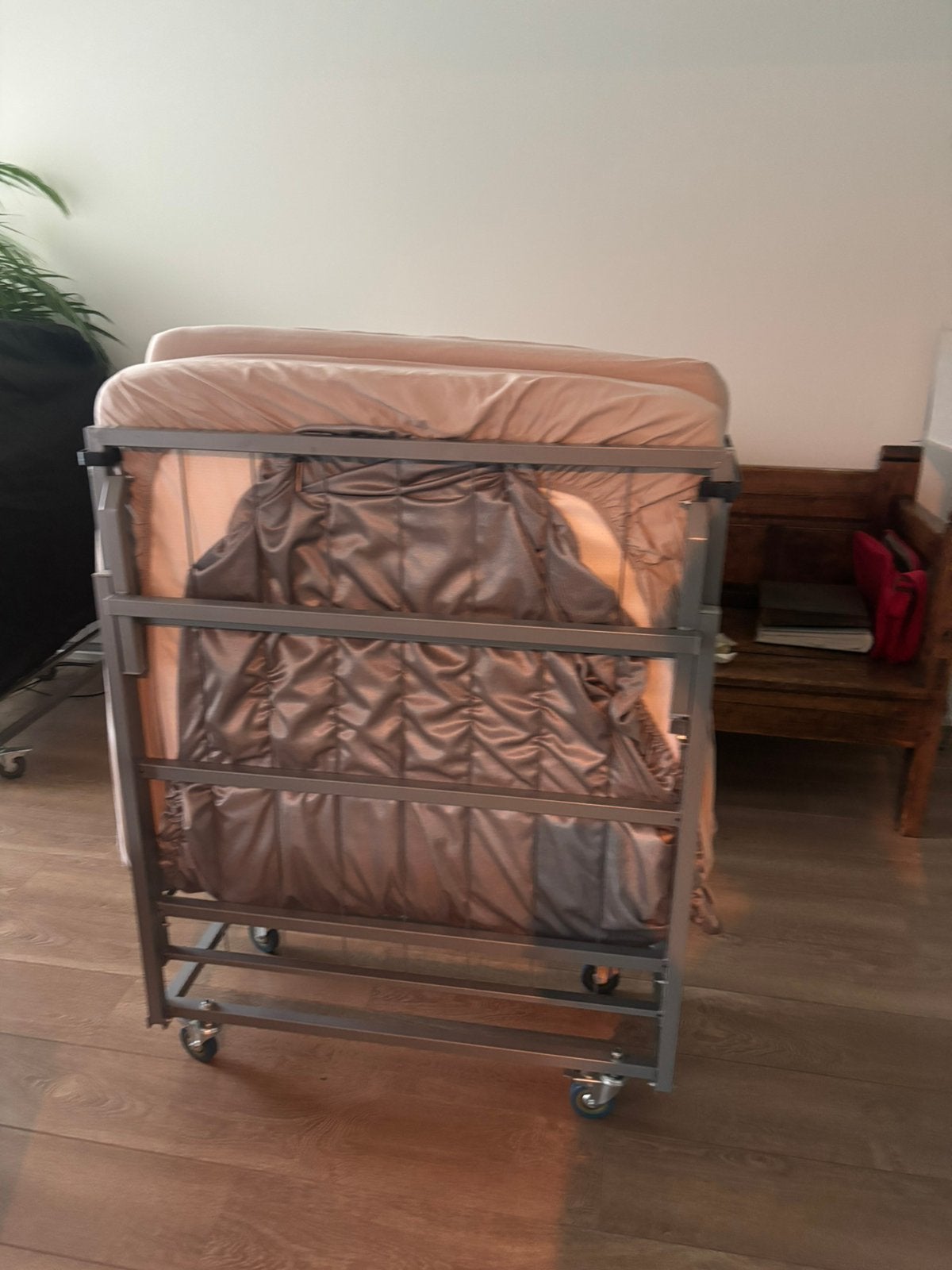 Eenpersoonsvouwbed, Huis en Inrichting, Slaapkamer | Bedden, Ophalen, 90 cm, Tweepersoons, Zo goed als nieuw