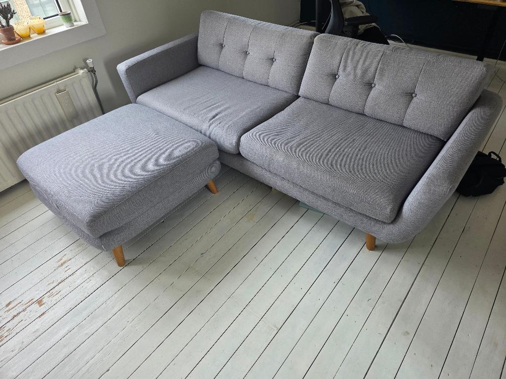 Sofacompany Vera driepersoons bank, met hocker, Huis en Inrichting, Banken | Bankstellen, Ophalen, Gebruikt, Driepersoons, 75 tot 100 cm