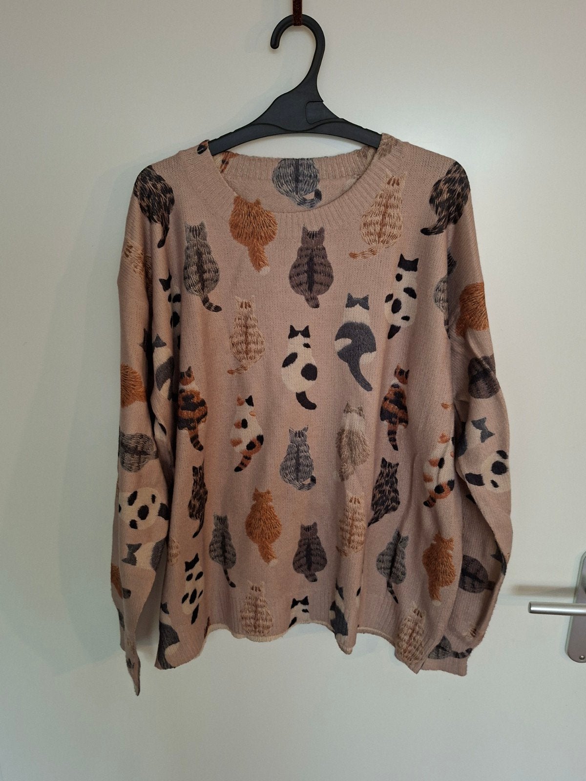 Leuke  trui maat xl met poezen, Ophalen of Verzenden, Zo goed als nieuw, Maat 46/48 (XL) of groter