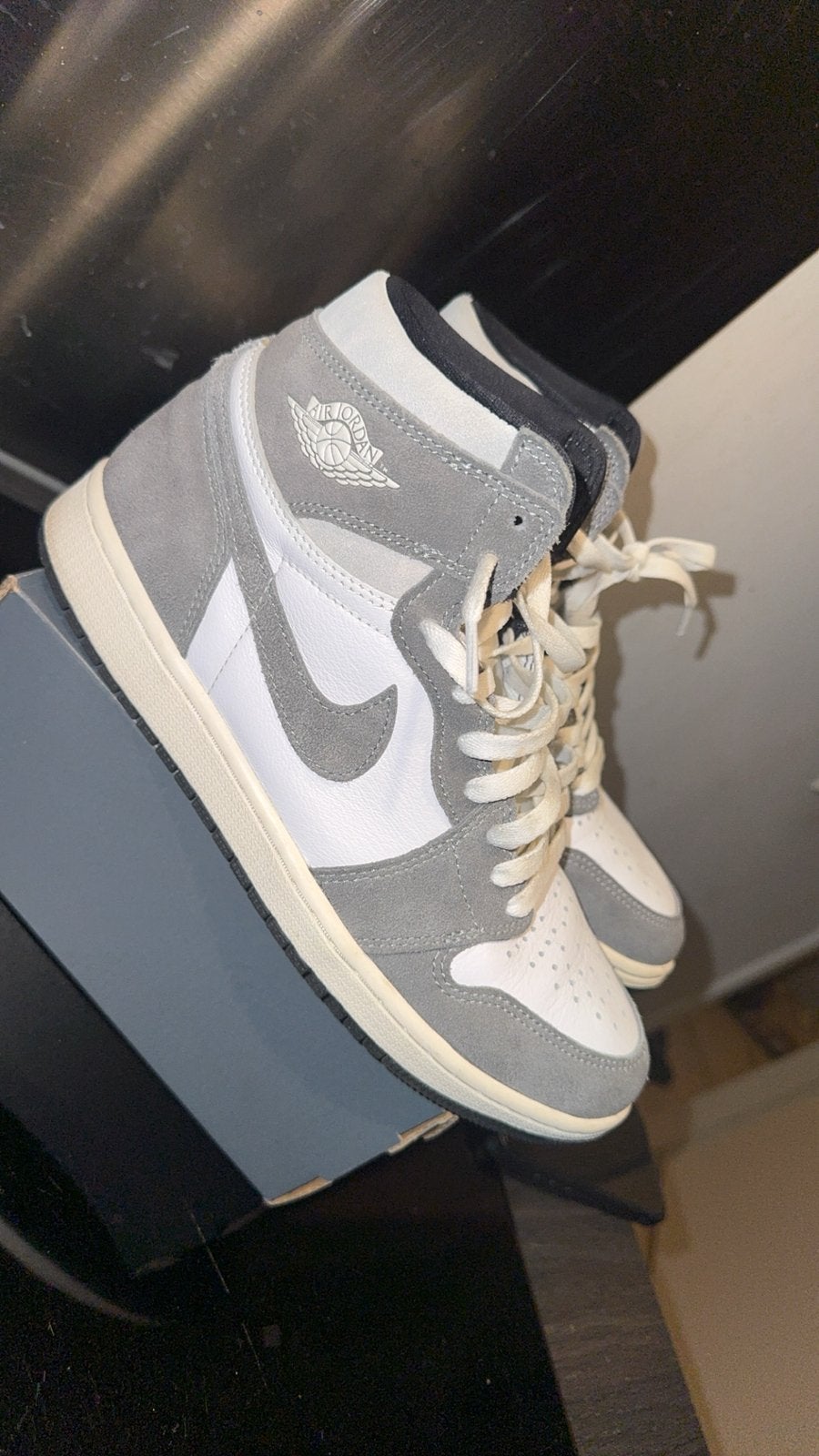 Nike Air Jordan 1 m High OG washed black 42, Ophalen of Verzenden, Zo goed als nieuw, Zwart