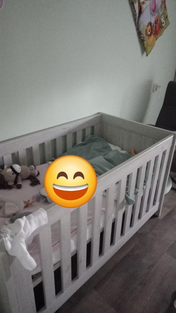 Ledikant meegroeibed tot 130. Met matras., Kinderen en Baby's, Kinderkamer | Complete kinderkamers, Ophalen of Verzenden, Gebruikt