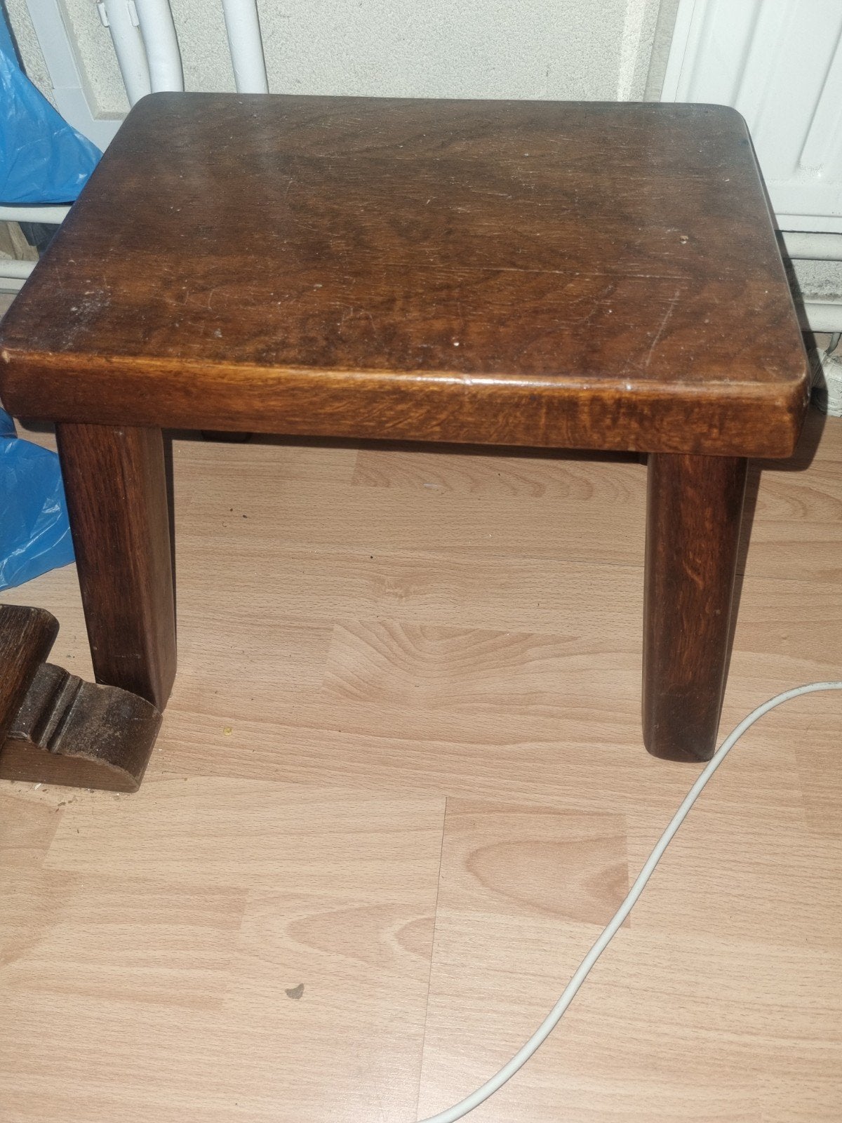 Houten krukje - kleinste van 3, Antiek en Kunst, Ophalen