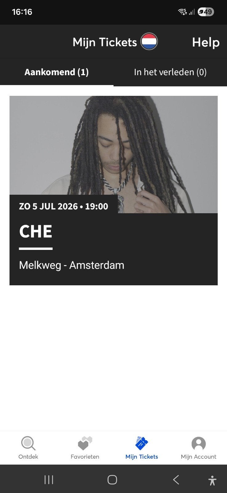 Che melkweg amsterdam (1x), Tickets en Kaartjes, Concerten | Pop, Eén persoon