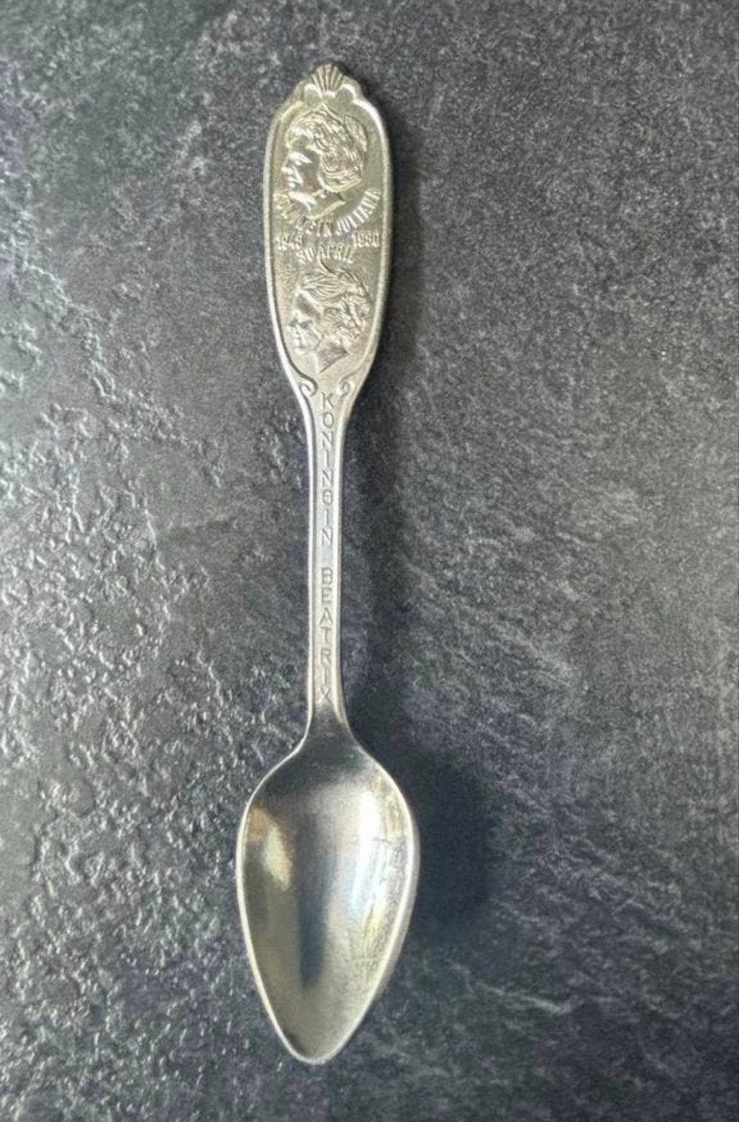 Verzilverd Herdenkingslepel Koningin Beatrix 1980 Sola Elite, Ophalen of Verzenden, Zilver