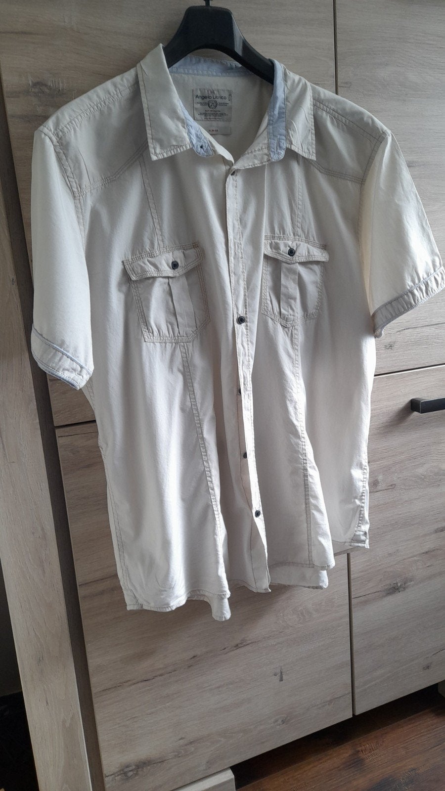 Mooi Katoenen Herenoverhemd, 3XL (Beige), Kleding | Heren, Angelo Litrico, Beige, Ophalen of Verzenden, Overige halswijdtes