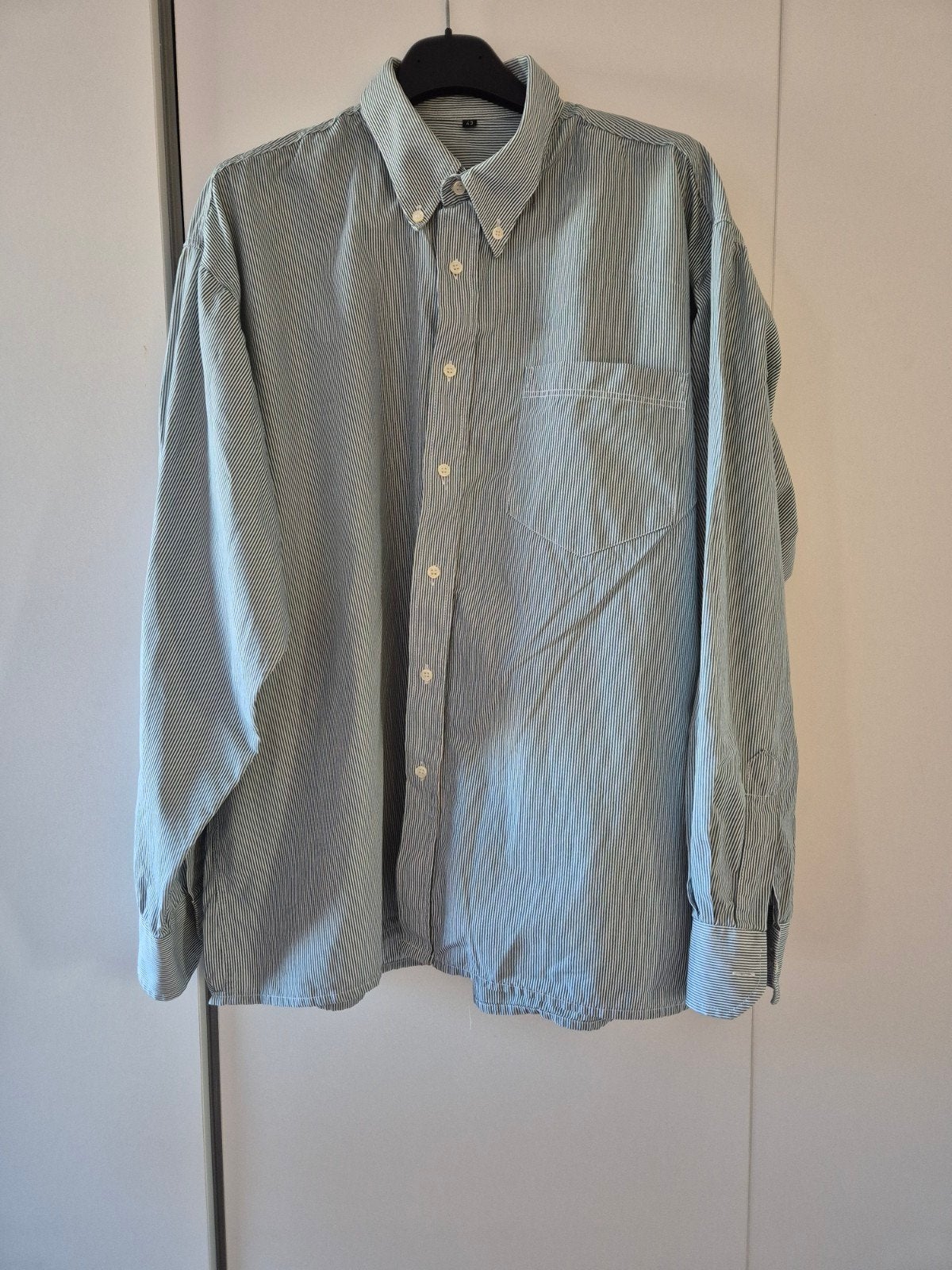 Richi groen/wit gestreept overhemd - maat XL, Ophalen of Verzenden, Groen, Richi, Halswijdte 43/44 (XL)