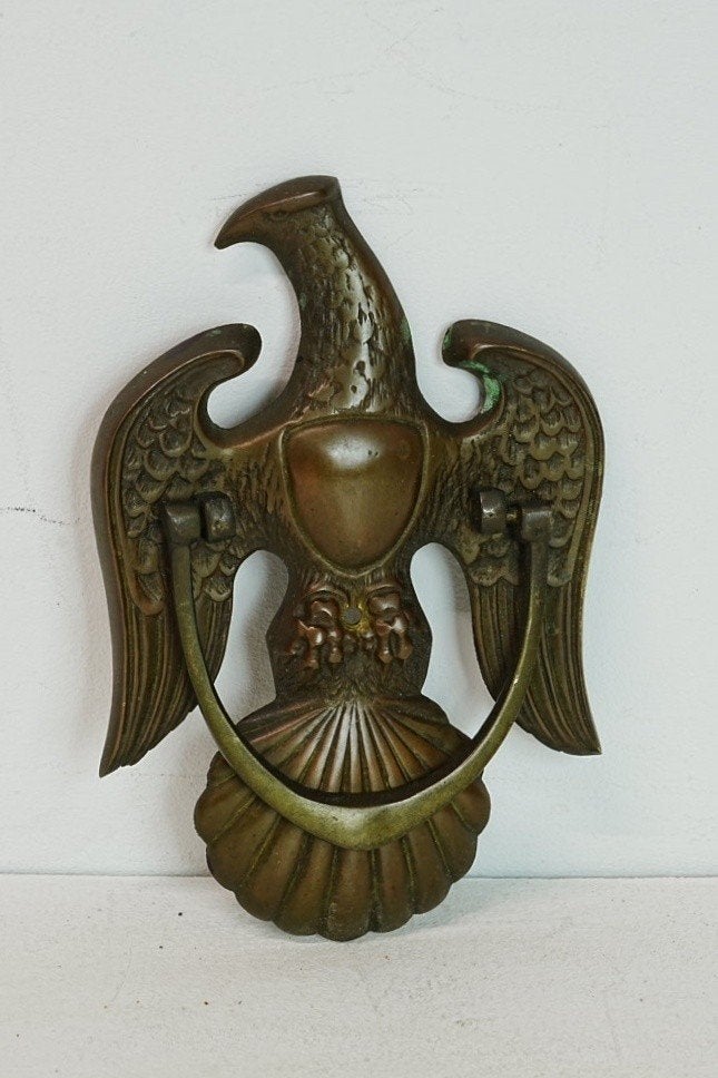 Antieke koperen adelaar deurklopper ., Antiek en Kunst, Ophalen of Verzenden