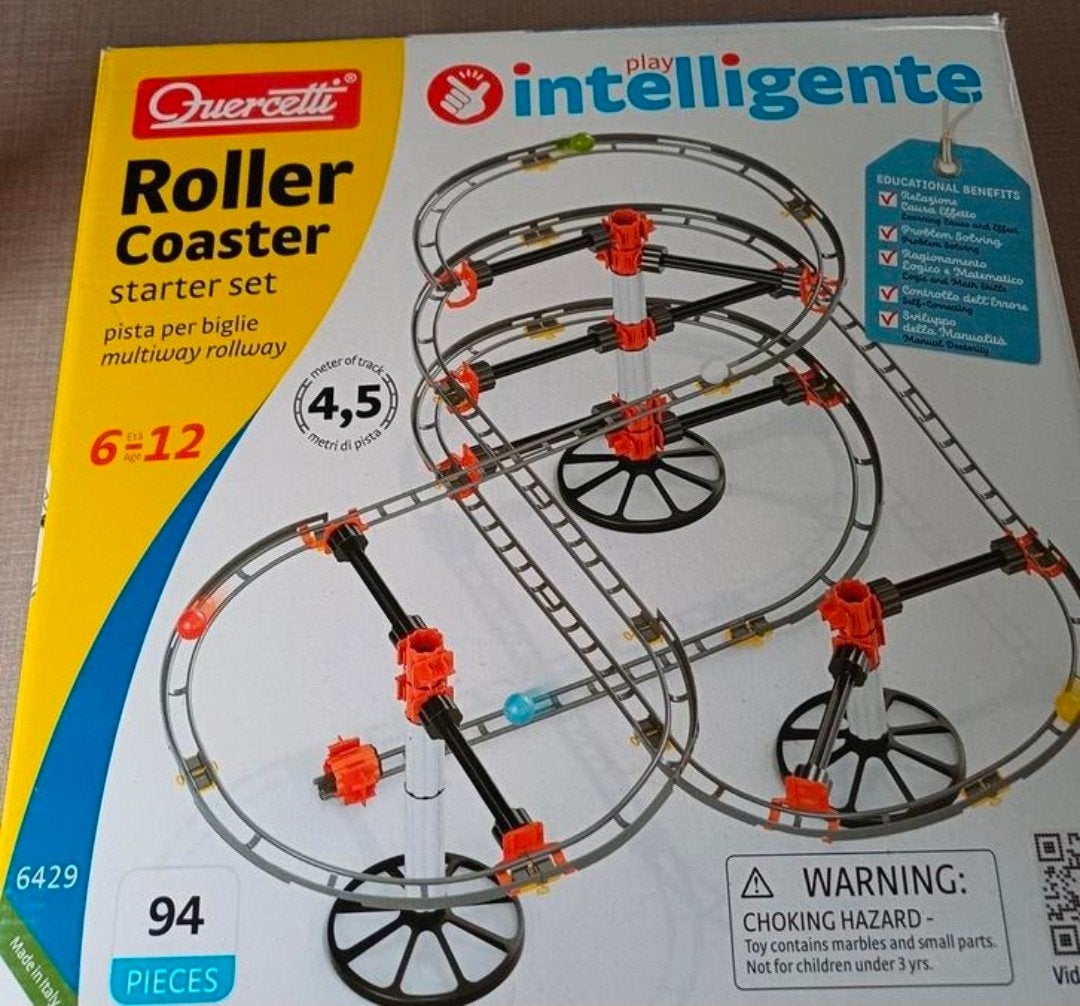 Quercetti Roller Coaster Starter Set - Knikkerbaan, Kinderen en Baby's, Ophalen of Verzenden, Zo goed als nieuw, Bouwen