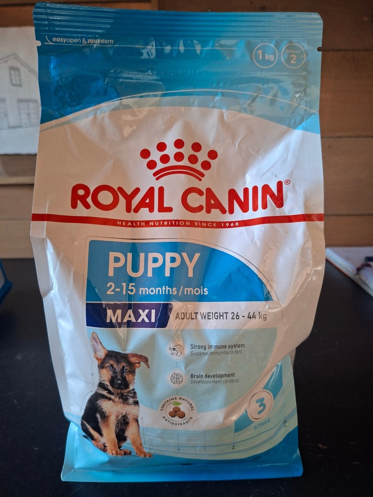 Nieuwe zak Royal Canin puppy maxi. Inhoud 1 kg., Dieren en Toebehoren, Dierenvoeding, Ophalen of Verzenden, Hond