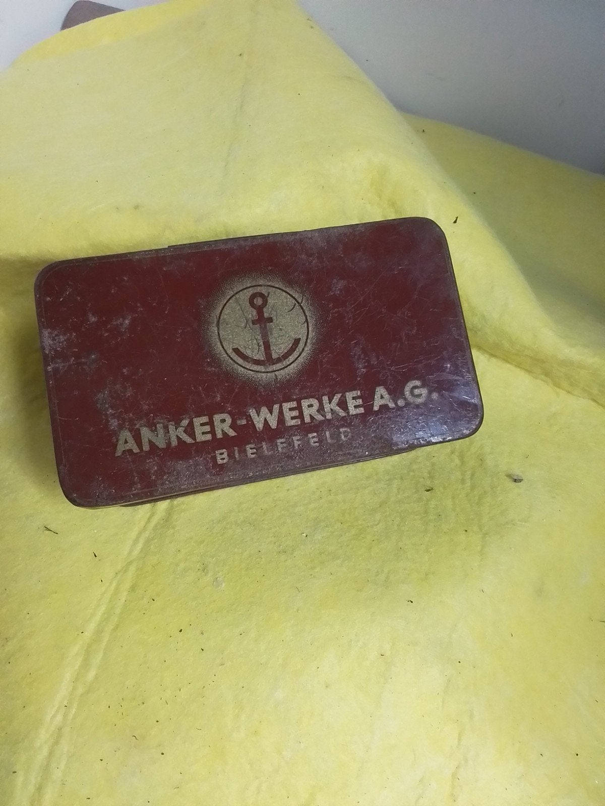 15506) mooi naaimachine kistje Anker Belfeld, Ophalen of Verzenden