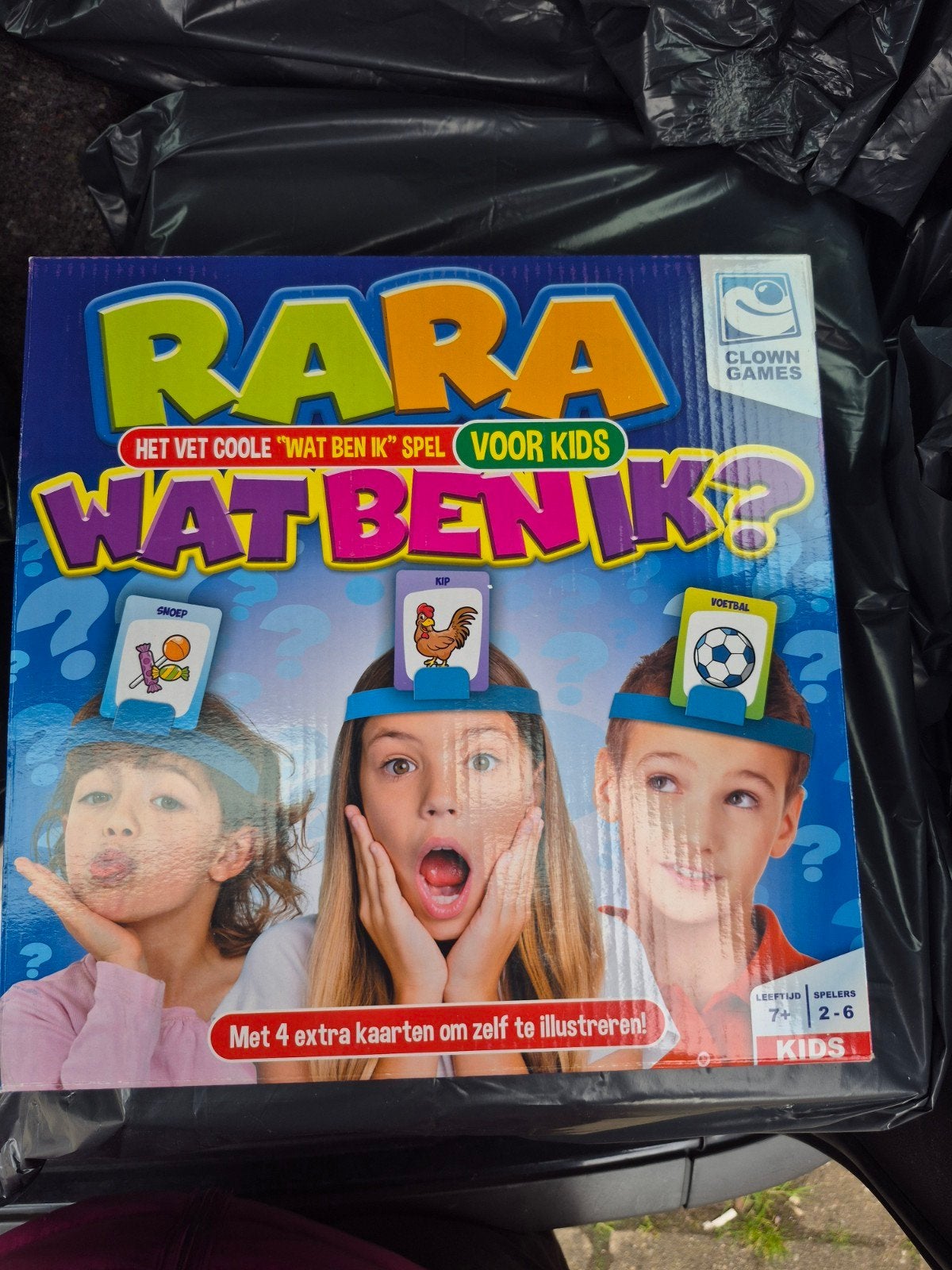Rara Wat Ben Ik? Spel voor Kids - Steun Roparun Team!, Hobby en Vrije tijd, Drie of vier spelers, Ophalen, Zo goed als nieuw, Clown Games