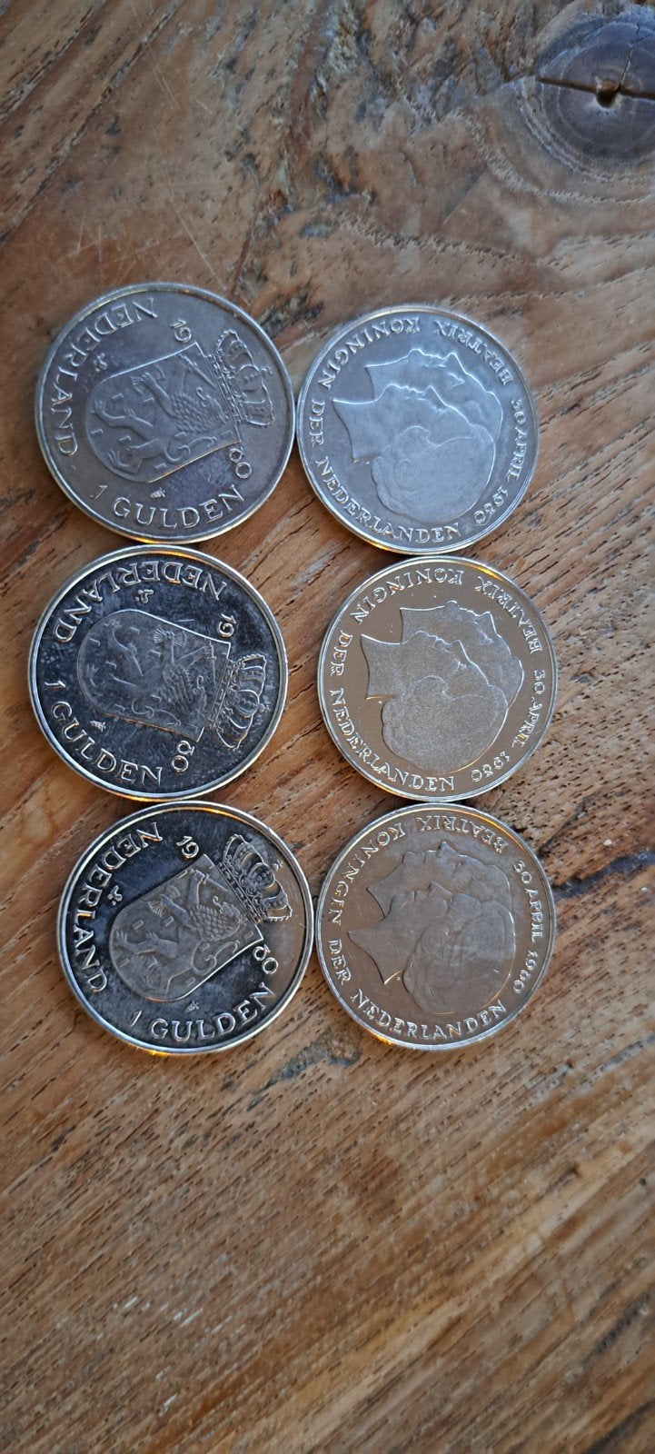 6 guldens Beatrix en Juliana 1980, Ophalen of Verzenden, Koningin Beatrix, 1 gulden, Setje