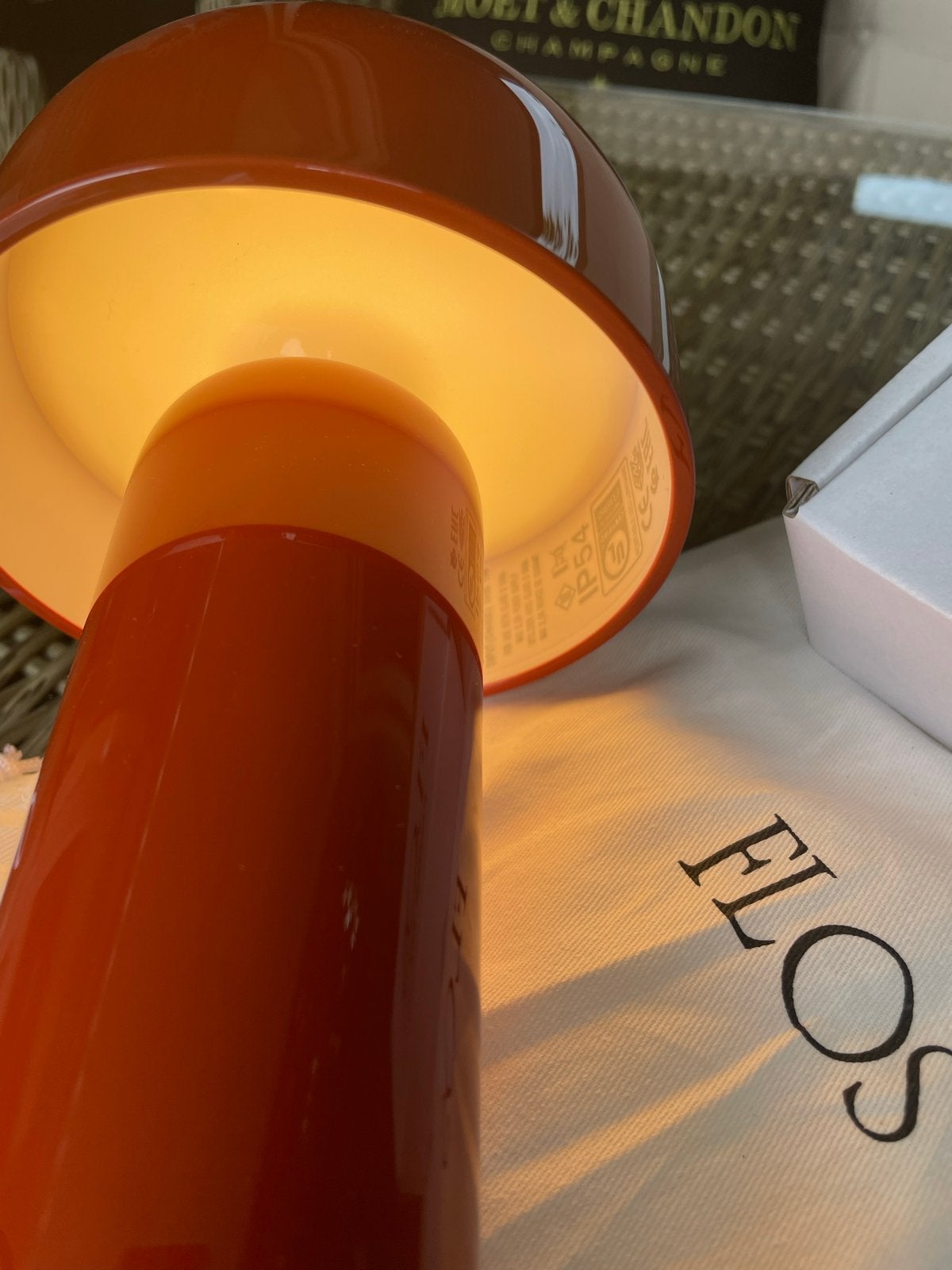 Flos Bellhop Draadloze Tafellamp - Oranje, Ophalen, Kunststof, Overige merken, Oranje