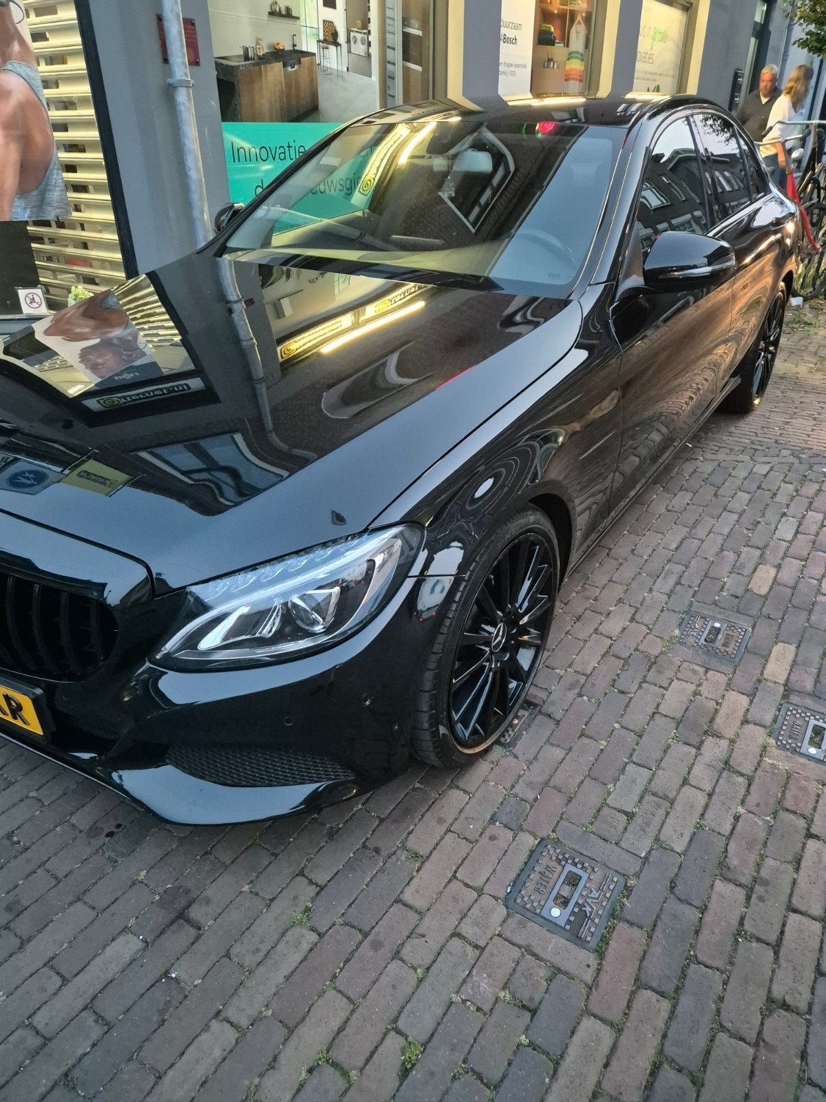 Mercedes-Benz C-Klasse C180 1.6 115KW Aut7 2016 Zwart, Auto's, Automaat, 1800 kg, Zwart, 1595 cc