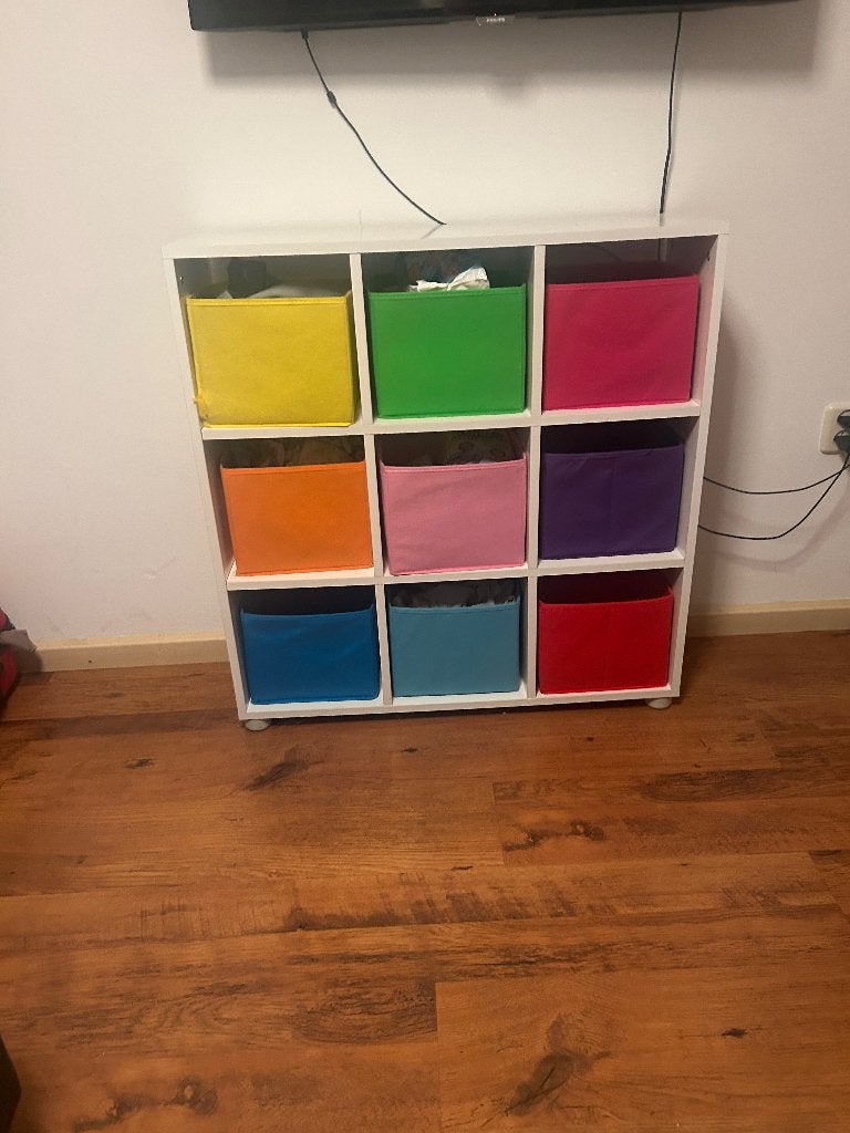 Witte vakkenkast / speelgoedkast, Gebruikt, Kast, 50 tot 70 cm, 75 tot 100 cm