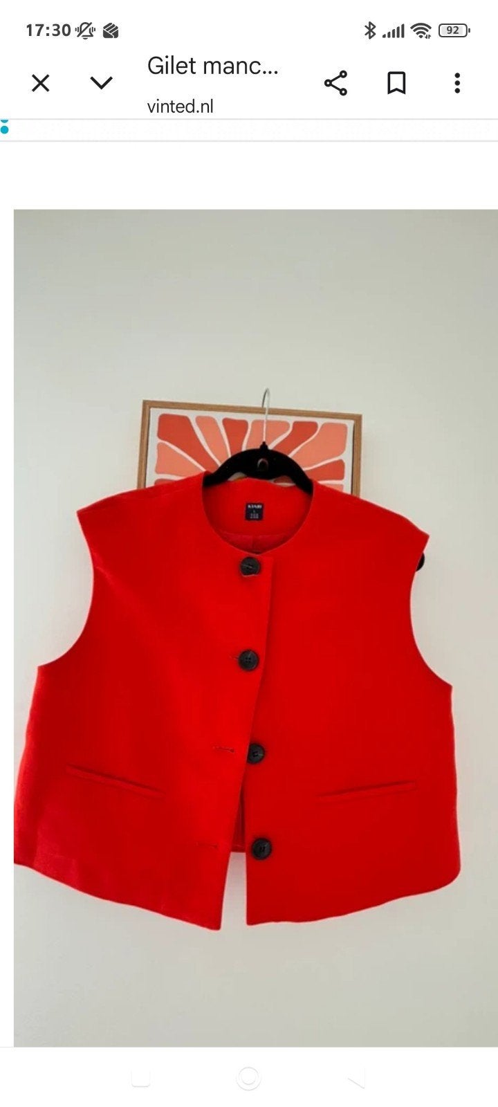 Kiabi Gilet maat L, Ophalen of Verzenden, Gedragen, Rood, Zonder mouw