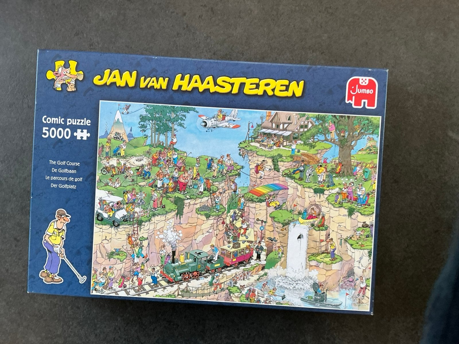 Puzzel 5000 stukjes jan v. haasteren “de golfbaan”, Ophalen, Meer dan 1500 stukjes, Zo goed als nieuw, Legpuzzel