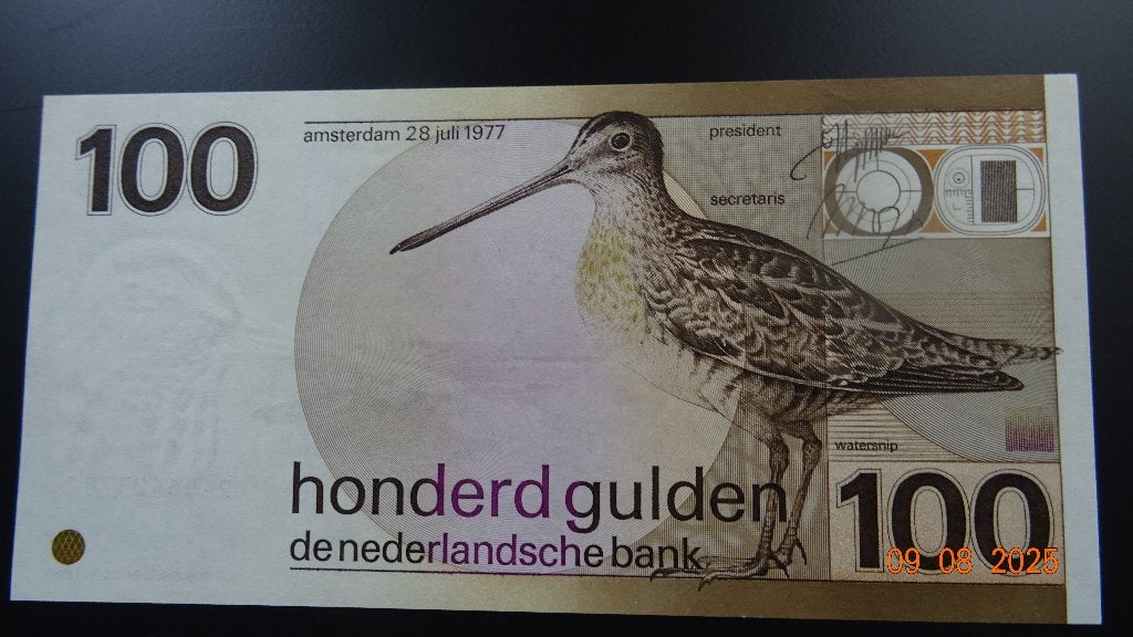 100 Gld 1977 UNC, Postzegels en Munten, Bankbiljetten | Nederland, Ophalen of Verzenden, 100 gulden, Los biljet