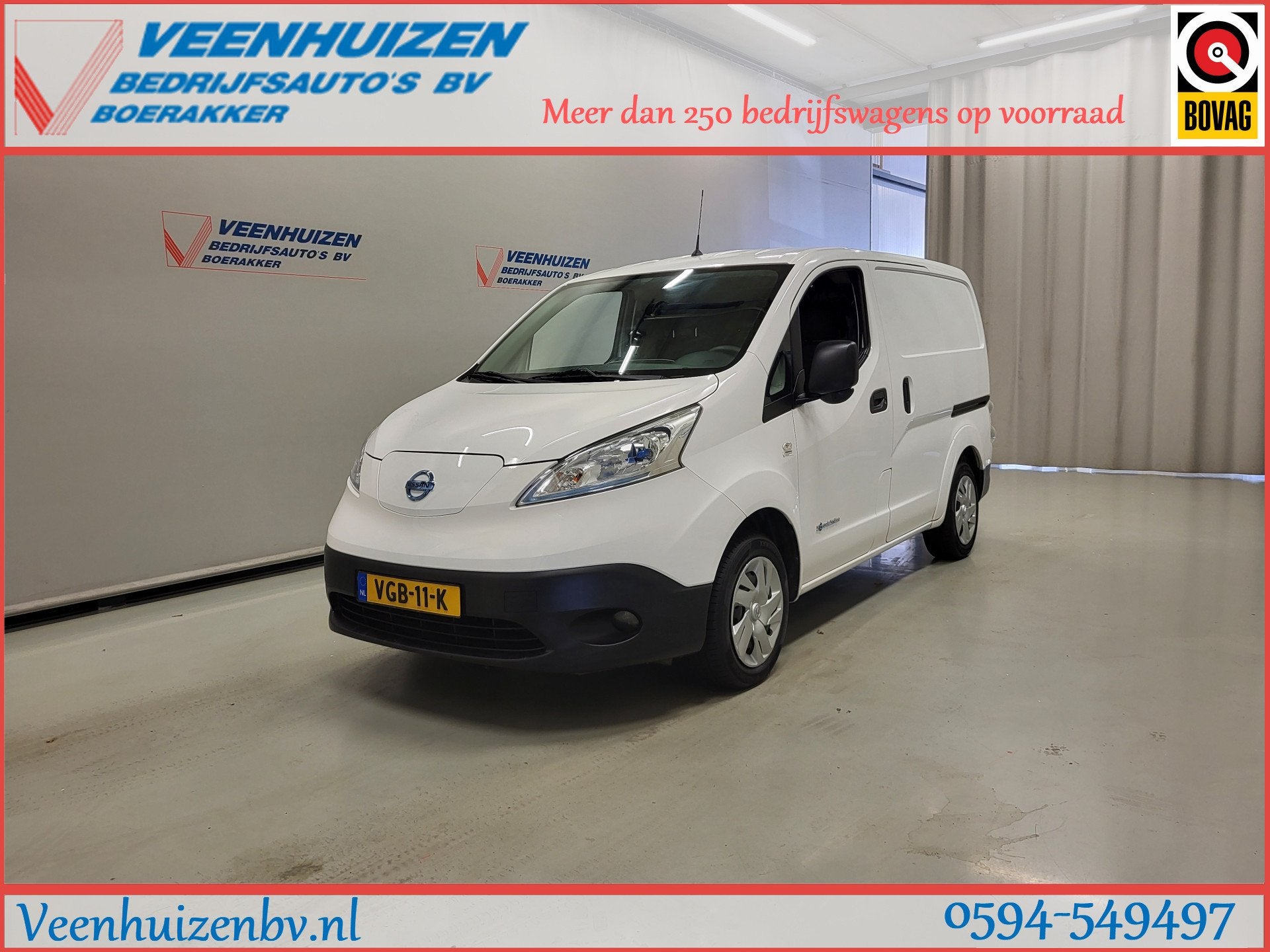 Nissan E-NV200 40kWh 2X Schuifdeur Elektrisch! (bj 2020), Gebruikt, Origineel Nederlands, 2 stoelen, Te koop