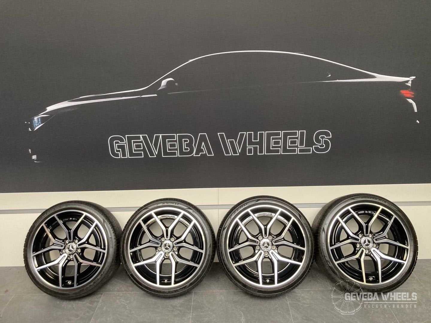 19” originele Mercedes C klasse W206 AMG velgen banden 5x112, Auto-onderdelen, 19 inch, Gebruikt, -, -