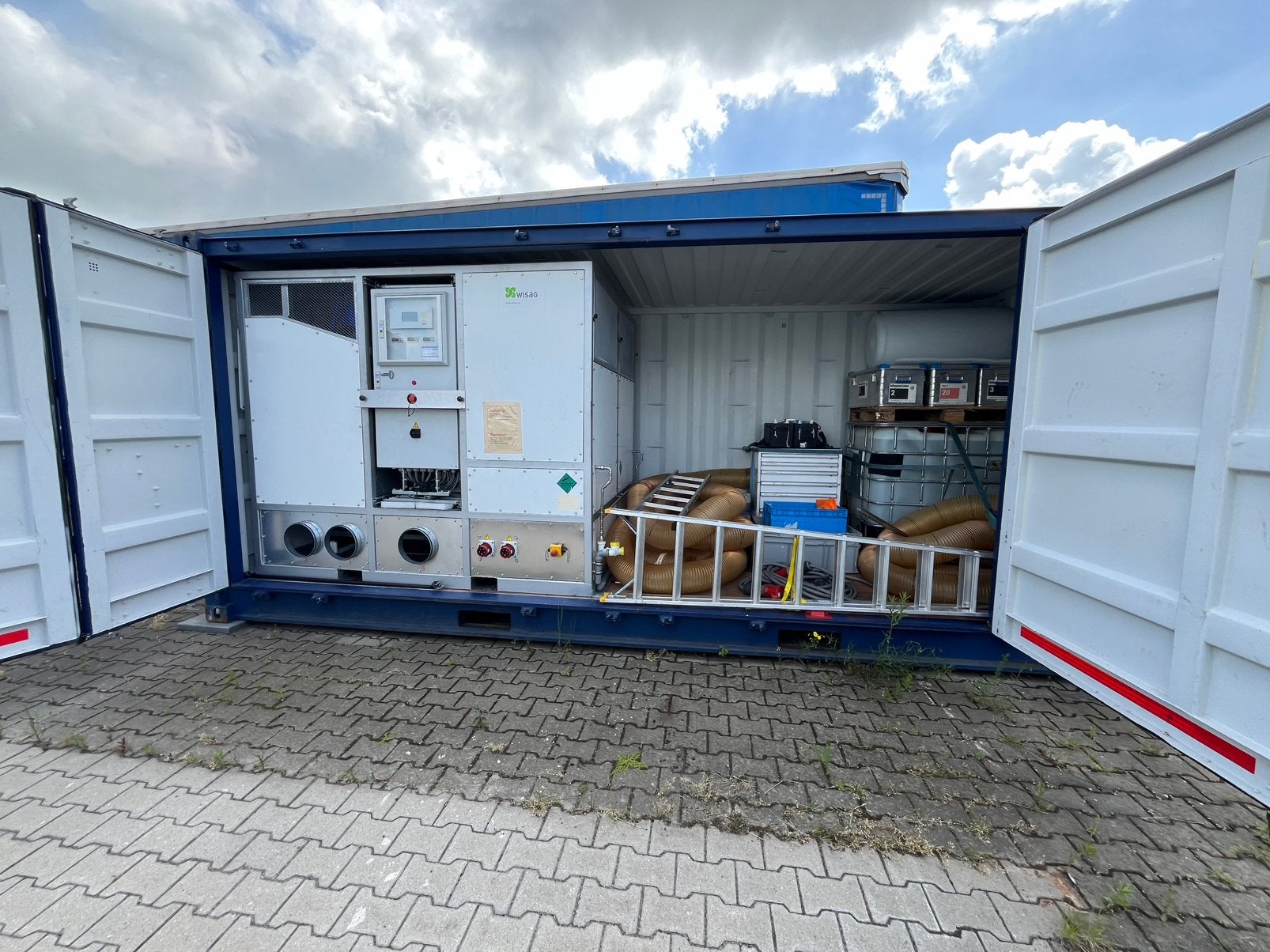 Mobiele industriële koelinstallatie in 20ft container Wisag, Ophalen, Zo goed als nieuw
