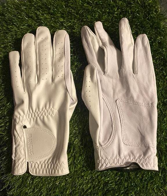 NIEUWE  WITTE LEDEREN GOLFHANDSCHOENEN > LARGE, Ophalen, Nieuw, Kleding