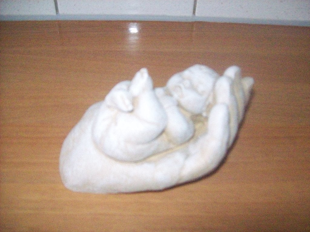 Baby in handpalm, Ophalen of Verzenden, Gebruikt, Mens