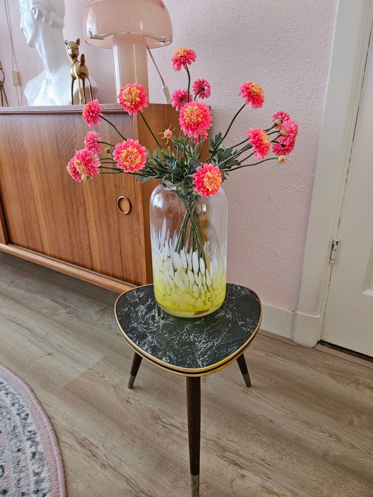 Vintage Mid Century 60s plantentafel, .., .., Gebruikt, Ophalen of Verzenden