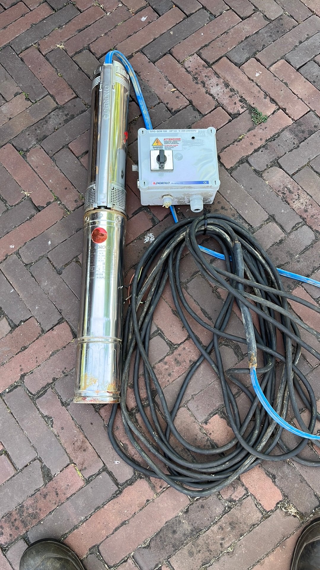 Pedrollo bronpomp 4PDm/1.5 en 4SR 8/7  12m3, Tuin en Terras, Waterpompen, Ophalen of Verzenden, Gebruikt, Elektrisch, Beregeningspomp
