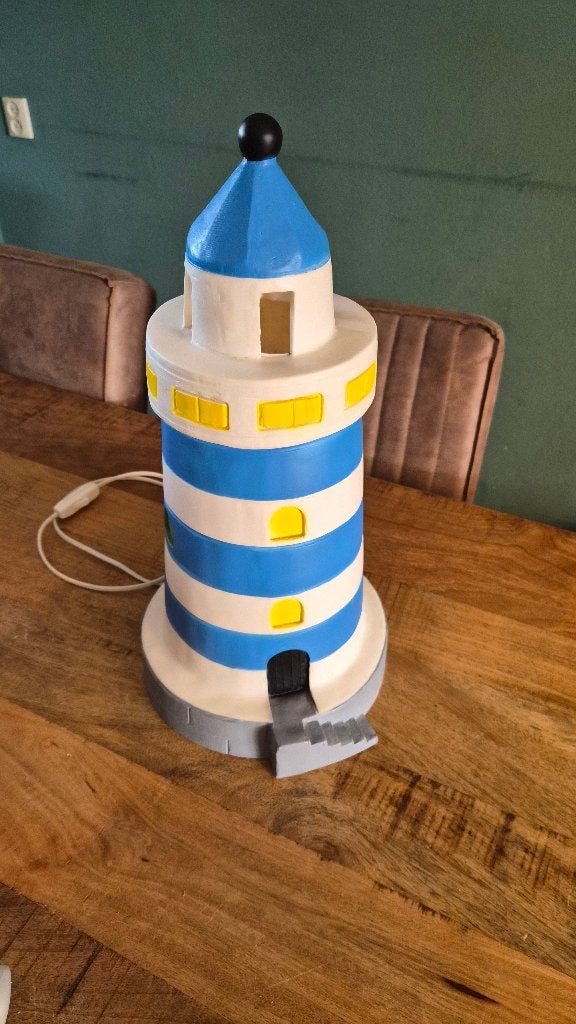 Vuurtoren nachtlamp, Ophalen, Zo goed als nieuw, Lamp