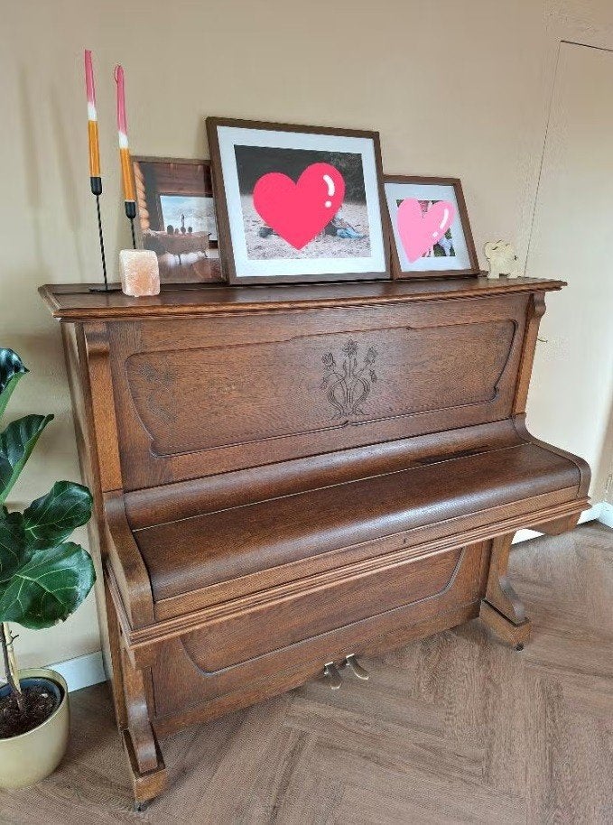 Gratis piano, Ophalen, Gebruikt, Bruin, Piano