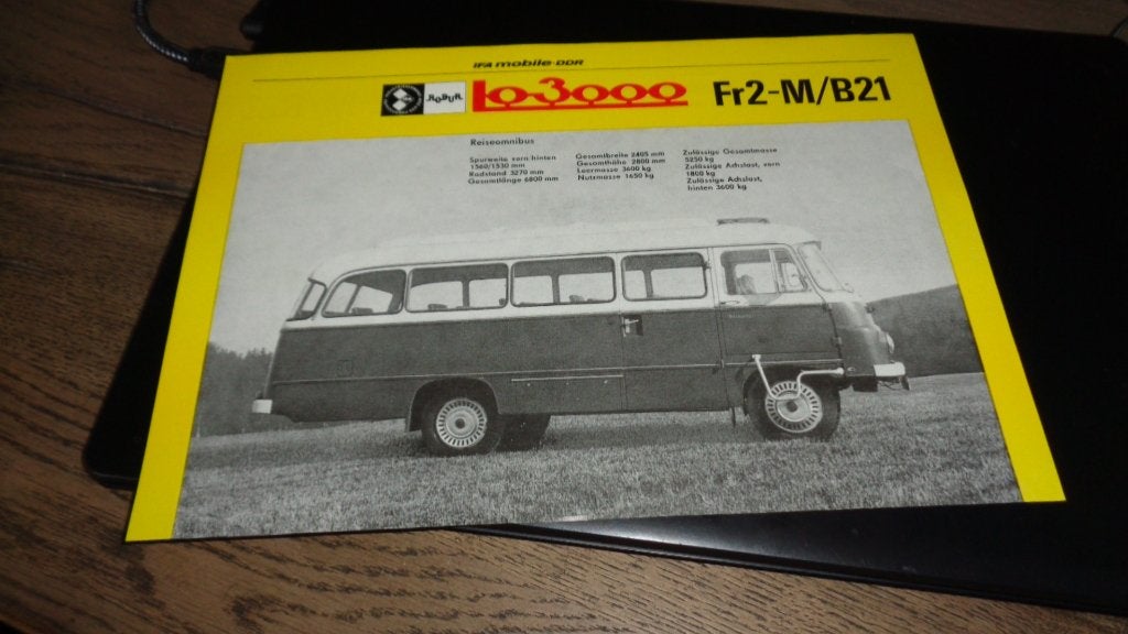 ZELDZAME  DDR Folder  ROBUR Lo3000 BUS, Verzenden, Nieuw, Overige merken