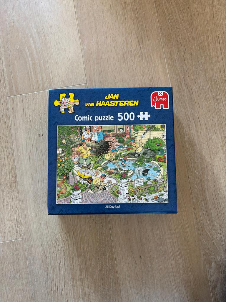 Jan van Haasteren Comic Puzzel - All Dug Up! (500 stukjes), Ophalen of Verzenden, 500 t/m 1500 stukjes, Gebruikt, Legpuzzel