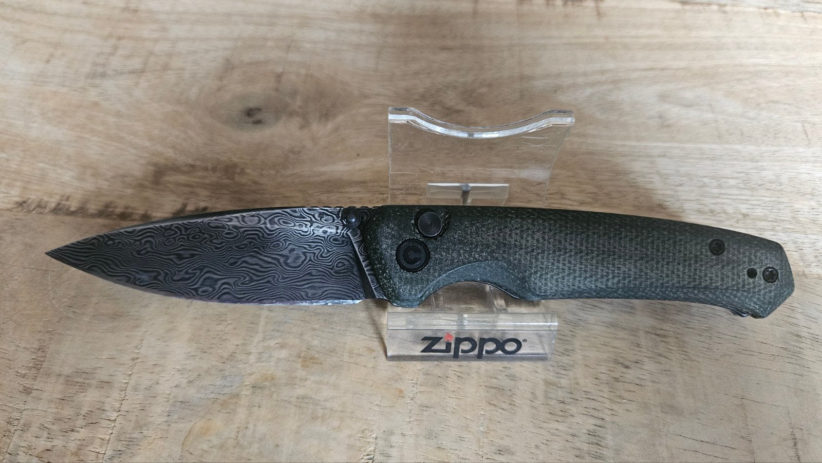 Civivi Altus C20076-DS1 Damascus,Green Micarta zakmes, Ophalen of Verzenden