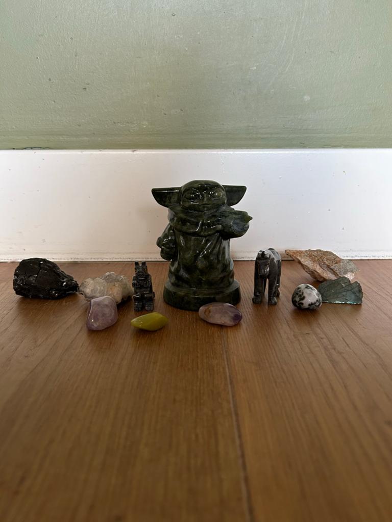Grogu, baby Yoda, paard, edelstenen, Ophalen of Verzenden, Zo goed als nieuw