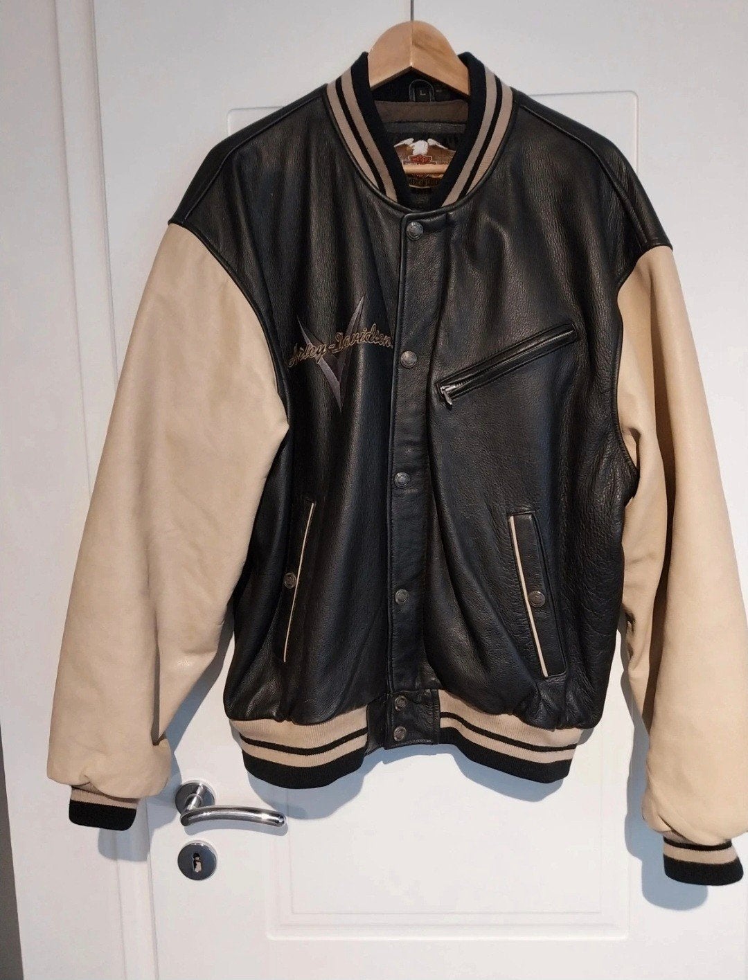 Leren Harley Davidson leren jas, Motoren, Ophalen of Verzenden, Tweedehands, Jas | leer