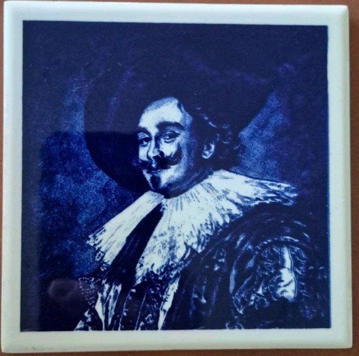 Blauw tegel Mettlach, Ophalen of Verzenden