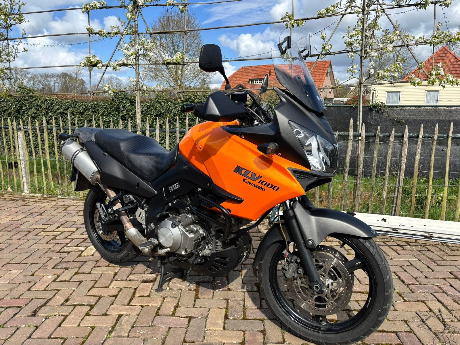 Kawasaki KLV1000, Motoren, 2 cilinders, Particulier, Toermotor, Handgeschakeld