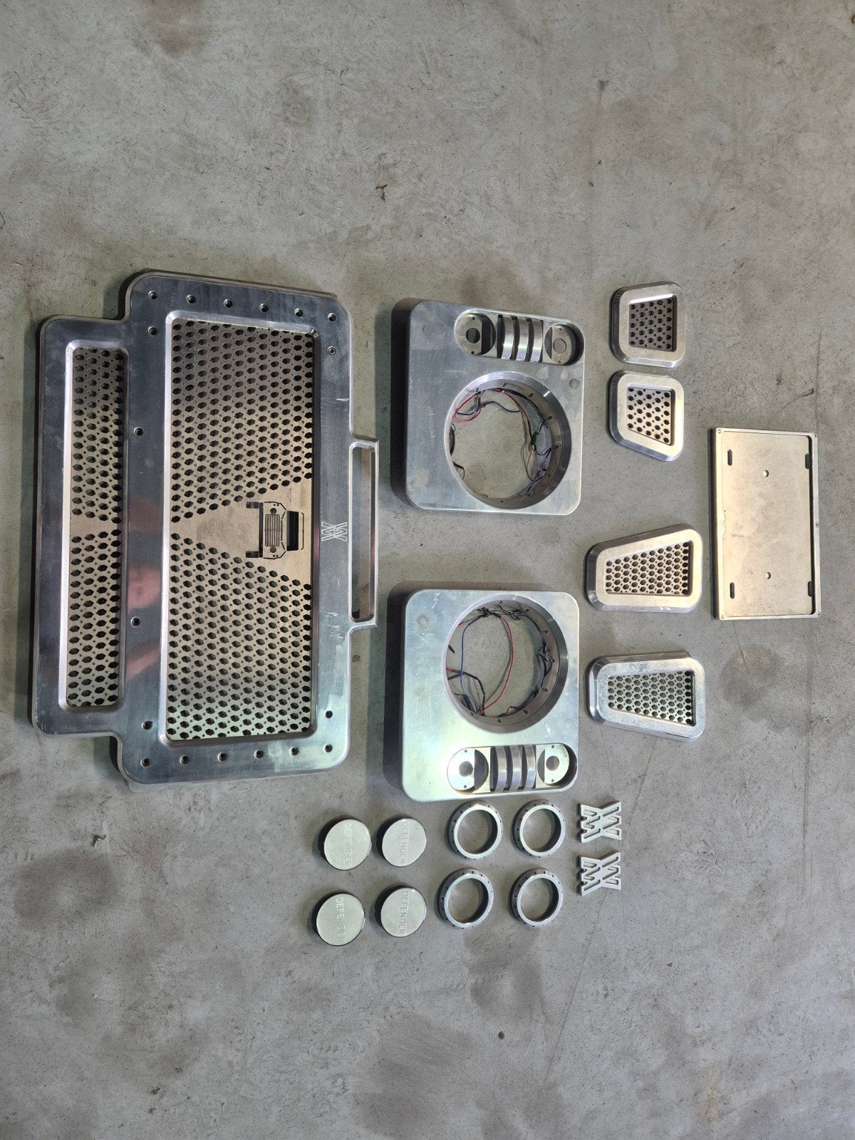 Luxe aluminium accessoires set voor Land Rover Defender, Ophalen of Verzenden, Gebruikt, Achter, Land Rover