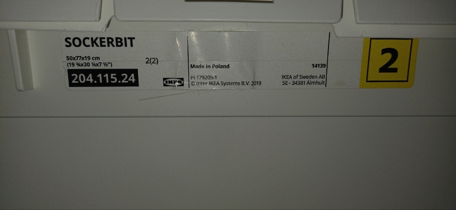 IKEA Sockerbit opbergboxen met deksel - 3 stuks, Kunststof, Gebruikt, 50 tot 100 cm, Ophalen of Verzenden