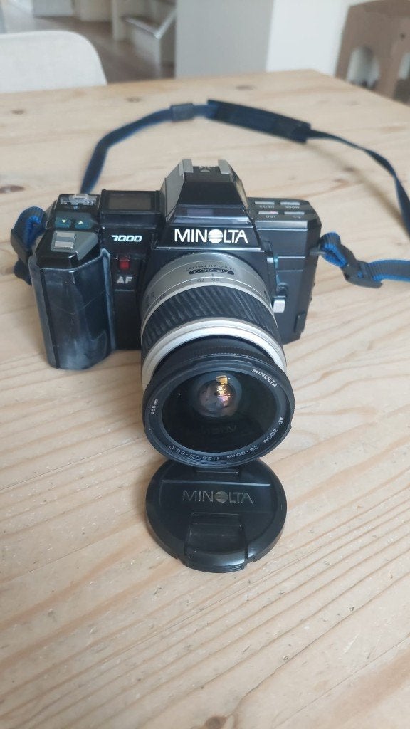 Minolta 7000 met Minolta 28-80 AF zoom lens, Ophalen of Verzenden, Gebruikt, Spiegelreflex, Minolta